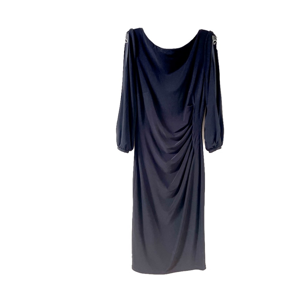 Ralph Lauren Little Black Dress Stretchy Open Arms Size 4